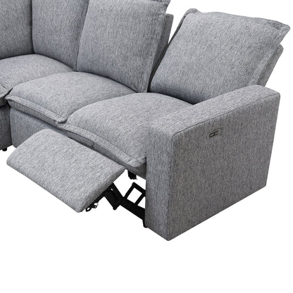 Fauteuil inclinable électrique moderne, canapé moelleux pour home cinéma avec port USB pour salon
