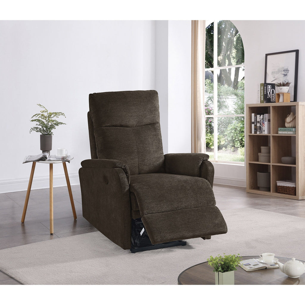 Fauteuil inclinable électrique moderne avec port USB, dossier haut et revêtement facile à nettoyer pour salon ou chambre
