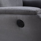 Fauteuil inclinable électrique moderne avec port USB, dossier haut et revêtement facile à nettoyer pour salon ou chambre