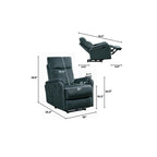 Fauteuil inclinable électrique moderne avec port USB, dossier haut et revêtement facile à nettoyer pour salon ou chambre