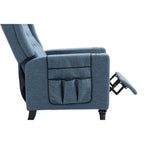 Fauteuil inclinable manuel moderne à dossier bas, siège de cinéma maison, fauteuil de salon à oreilles avec vibrations et chaleur