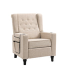 Fauteuil inclinable manuel moderne à dossier bas, siège de cinéma maison, fauteuil de salon à oreilles avec vibrations et chaleur