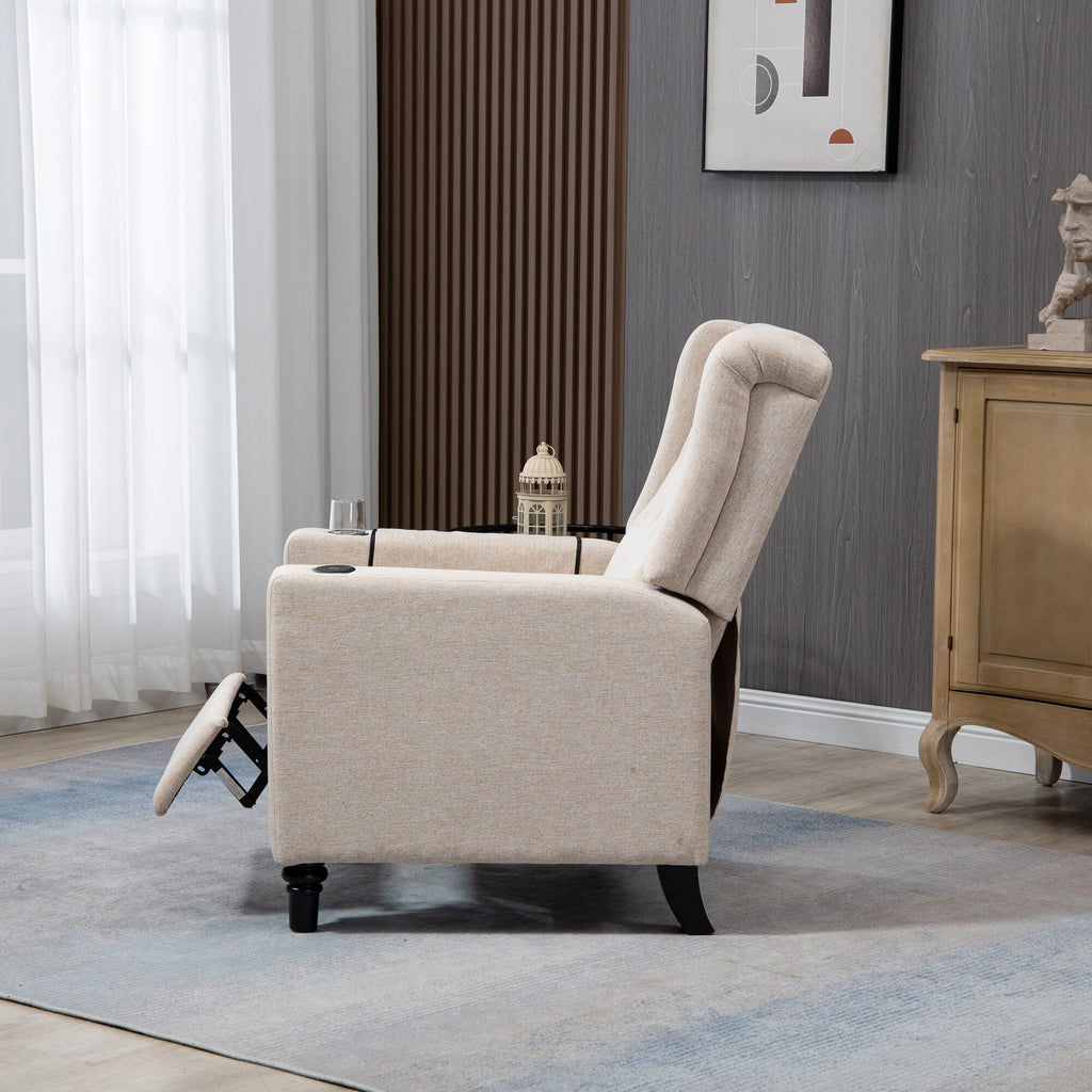 Fauteuil inclinable manuel moderne à dossier bas, siège de cinéma maison, fauteuil de salon à oreilles avec vibrations et chaleur