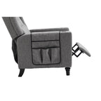 Fauteuil inclinable manuel moderne à dossier bas, siège de cinéma maison, fauteuil de salon à oreilles avec vibrations et chaleur