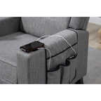 Fauteuil inclinable manuel moderne à dossier bas, siège de cinéma maison, fauteuil de salon à oreilles avec vibrations et chaleur