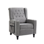 Fauteuil inclinable manuel moderne à dossier bas, siège de cinéma maison, fauteuil de salon à oreilles avec vibrations et chaleur