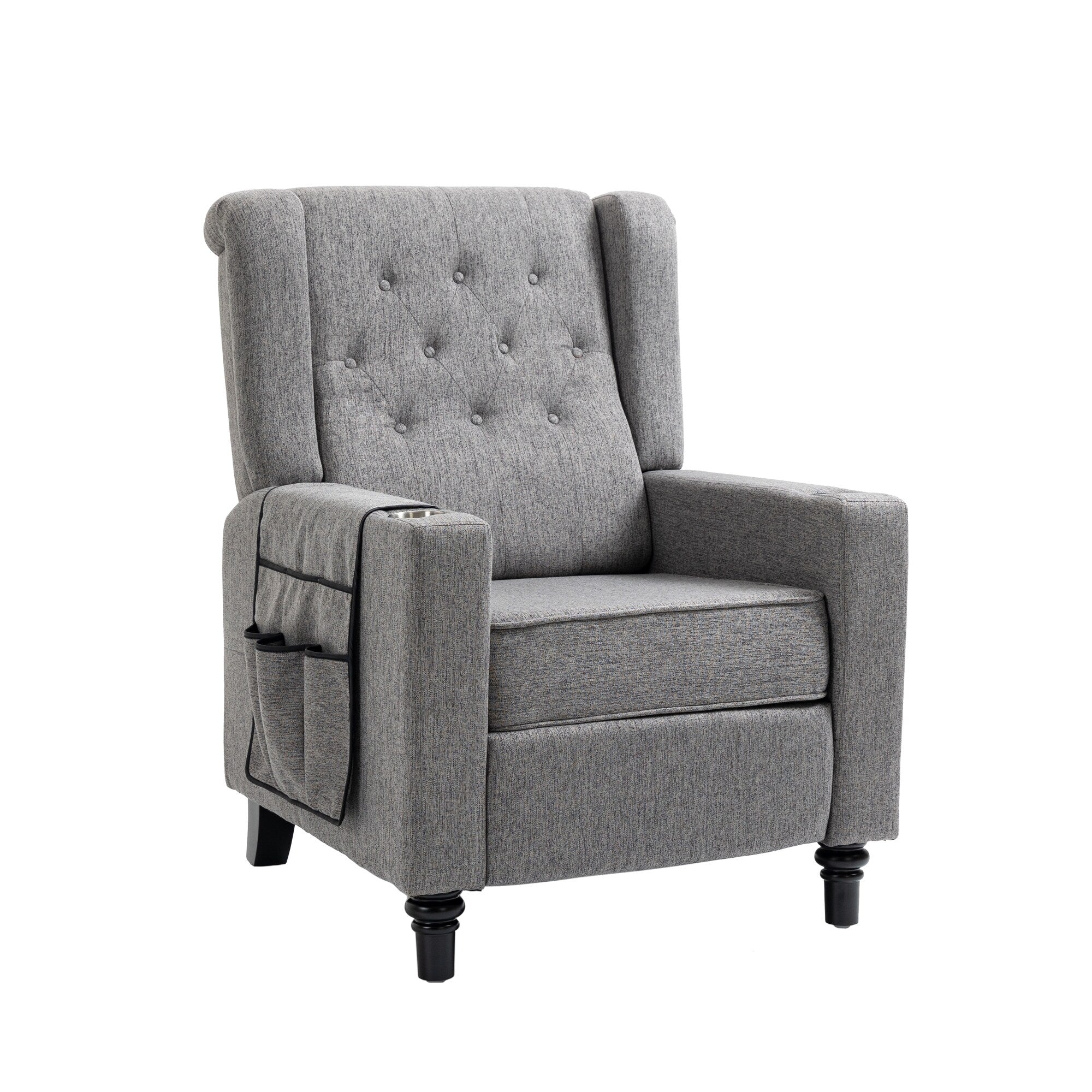 Fauteuil inclinable manuel moderne à dossier bas, siège de cinéma maison, fauteuil de salon à oreilles avec vibrations et chaleur
