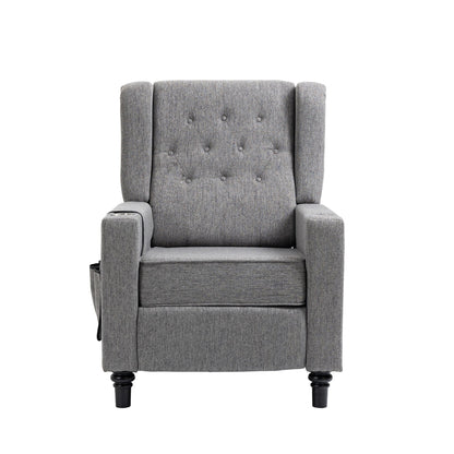 Fauteuil inclinable manuel moderne à dossier bas, siège de cinéma maison, fauteuil de salon à oreilles avec vibrations et chaleur