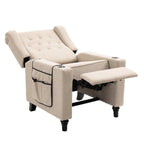 Fauteuil inclinable manuel moderne à dossier bas, siège de cinéma maison, fauteuil de salon à oreilles avec vibrations et chaleur