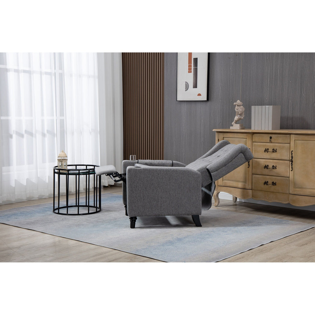 Fauteuil inclinable manuel moderne à dossier bas, siège de cinéma maison, fauteuil de salon à oreilles avec vibrations et chaleur