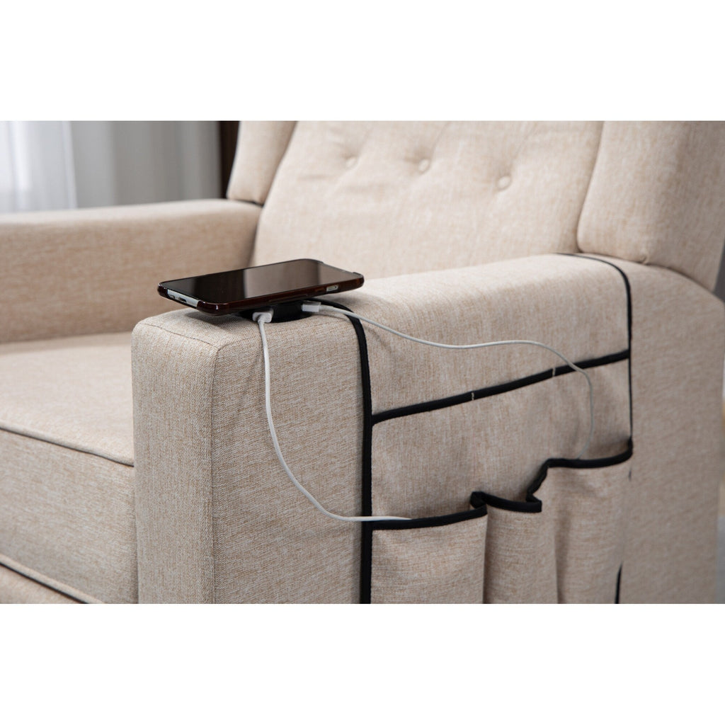 Fauteuil inclinable manuel moderne à dossier bas, siège de cinéma maison, fauteuil de salon à oreilles avec vibrations et chaleur
