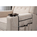 Fauteuil inclinable manuel moderne à dossier bas, siège de cinéma maison, fauteuil de salon à oreilles avec vibrations et chaleur