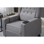 Fauteuil inclinable manuel moderne à dossier bas, siège de cinéma maison, fauteuil de salon à oreilles avec vibrations et chaleur