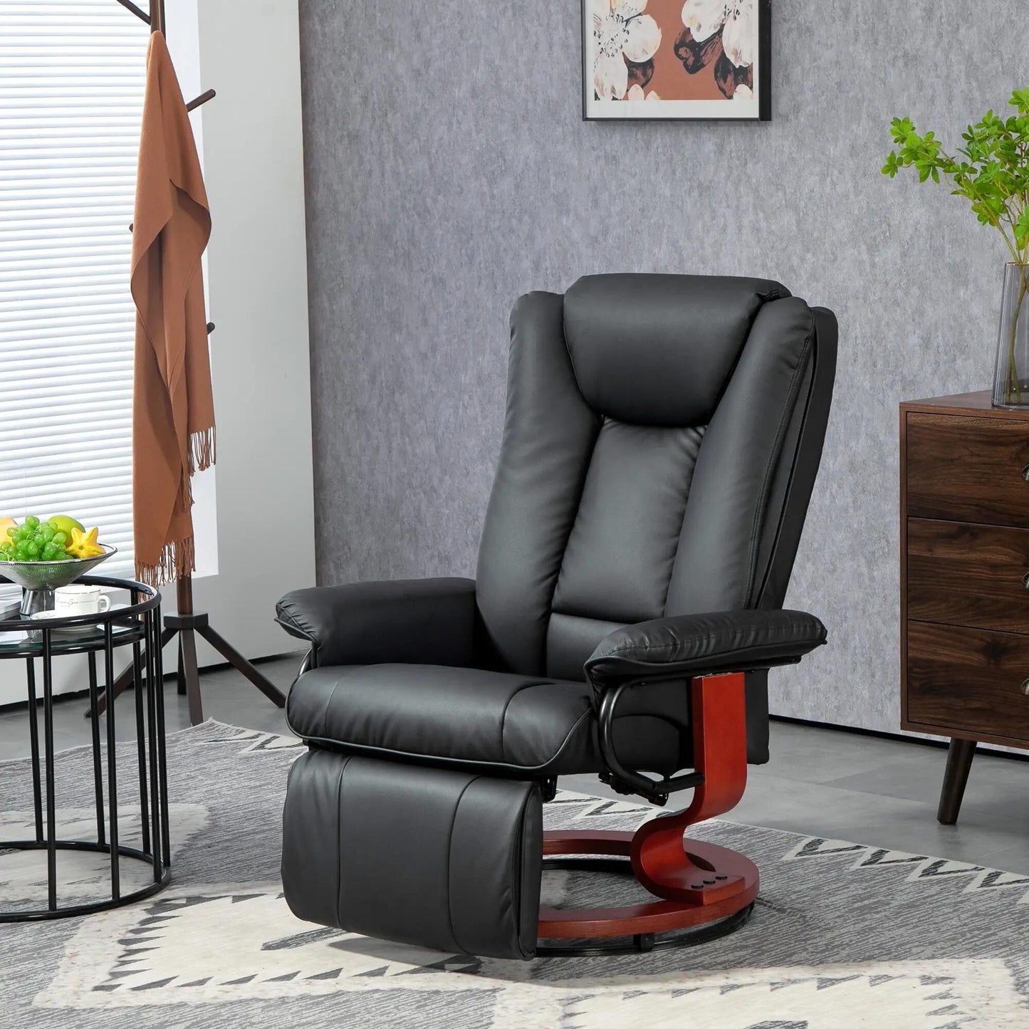 Fauteuil inclinable pivotant moderne pour camping-car avec repose-pieds pour salon