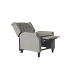 Fauteuil inclinable moderne, fauteuil de salon ergonomique, fauteuil simple avec repose-pieds réglable et dossier à oreilles capitonné à boutons