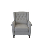Fauteuil inclinable moderne, fauteuil de salon ergonomique, fauteuil simple avec repose-pieds réglable et dossier à oreilles capitonné à boutons