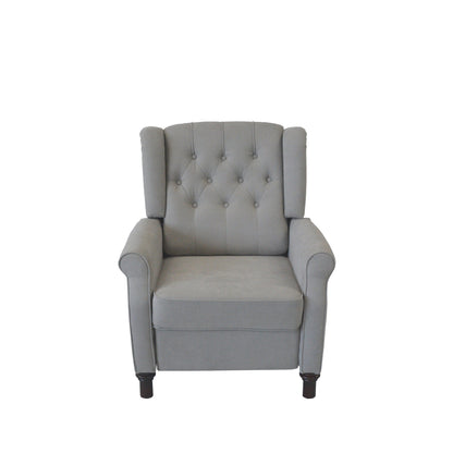 Fauteuil inclinable moderne, fauteuil de salon ergonomique, fauteuil simple avec repose-pieds réglable et dossier à oreilles capitonné à boutons