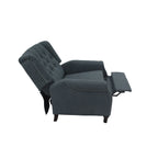 Fauteuil inclinable moderne, fauteuil de salon ergonomique, fauteuil simple avec repose-pieds réglable et dossier à oreilles capitonné à boutons