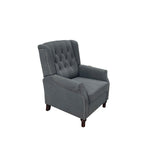 Fauteuil inclinable moderne, fauteuil de salon ergonomique, fauteuil simple avec repose-pieds réglable et dossier à oreilles capitonné à boutons