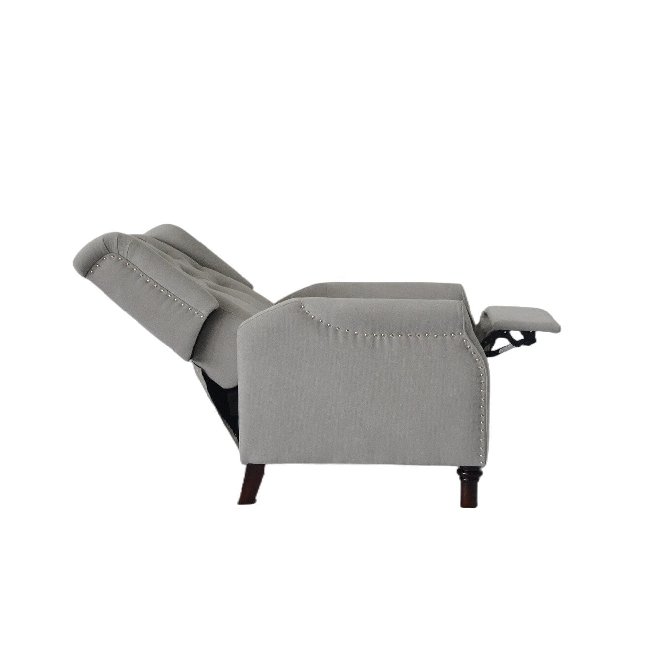 Fauteuil inclinable moderne, fauteuil de salon ergonomique, fauteuil simple avec repose-pieds réglable et dossier à oreilles capitonné à boutons