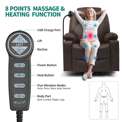 Fauteuil de massage inclinable moderne en tissu avec LED et support pour téléphone portable
