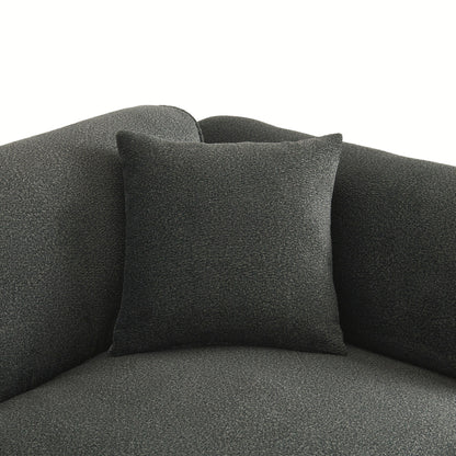 Canapé sectionnel moderne de luxe en velours 4 places avec pouf amovible et oreillers pour salon appartement