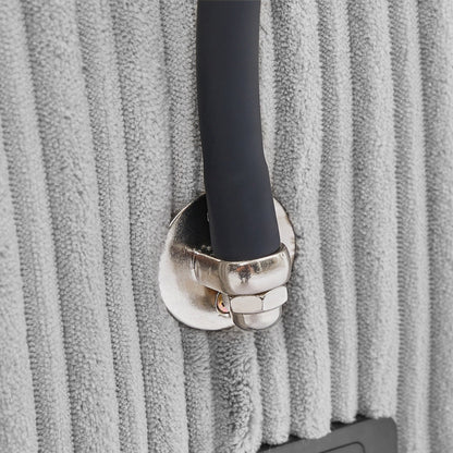 Canapé simple moderne avec pouf amovible, rangement dissimulé, ports USB, porte-gobelets et support de téléphone pour le salon