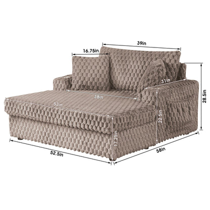 Canapé-lit d'intérieur moderne et doux avec coussins