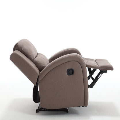 Fauteuil inclinable manuel moderne en cuir souple et similicuir