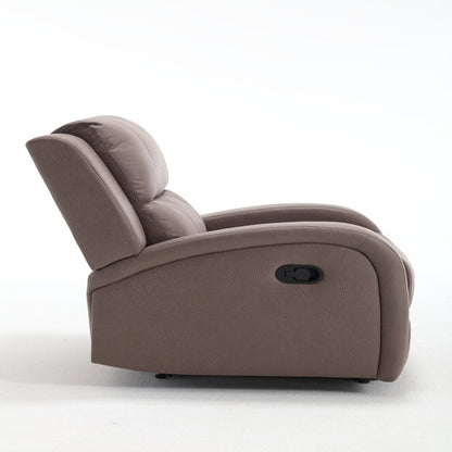 Fauteuil inclinable manuel moderne en cuir souple et similicuir