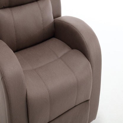 Fauteuil inclinable manuel moderne en cuir souple et similicuir