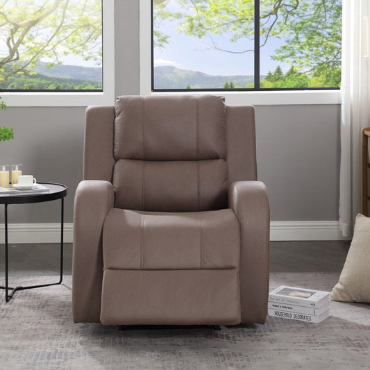 Fauteuil inclinable manuel moderne en cuir souple et similicuir