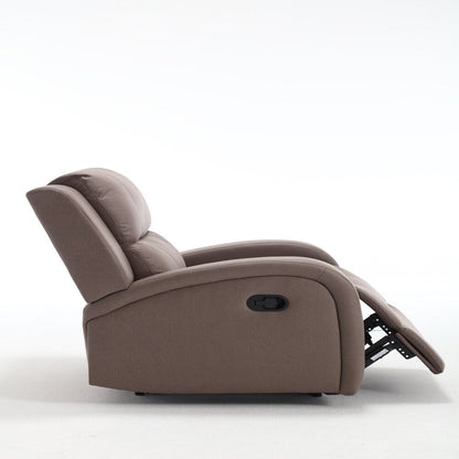 Fauteuil inclinable manuel moderne en cuir souple et similicuir