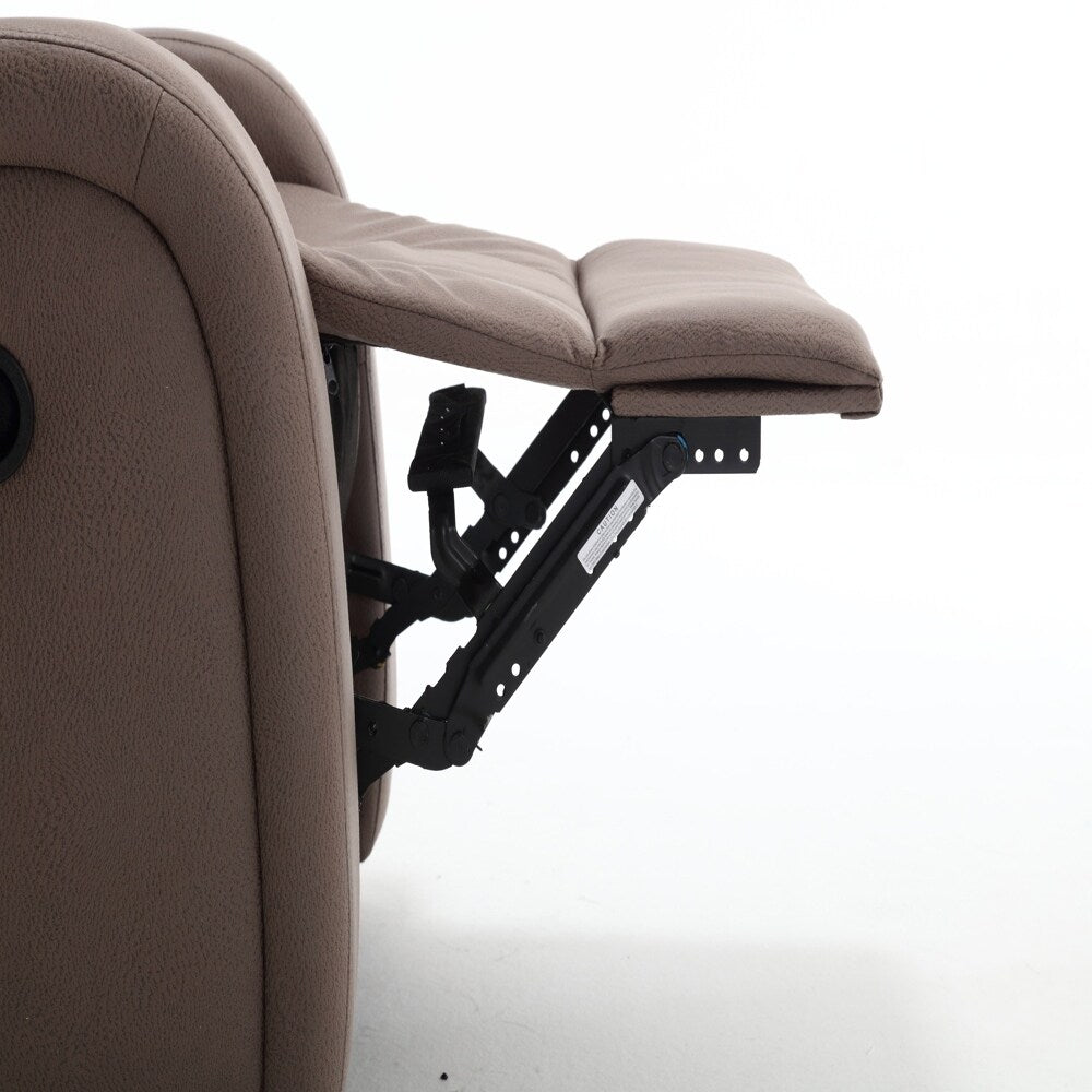 Fauteuil inclinable manuel moderne en cuir souple et similicuir