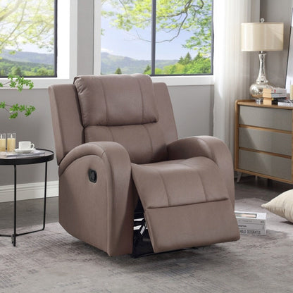 Fauteuil inclinable manuel moderne en cuir souple et similicuir