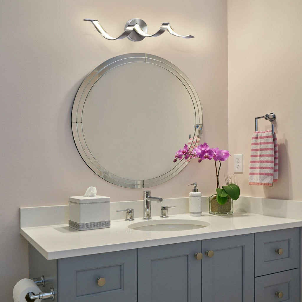 Applique murale à LED pour salle de bain, design spirale moderne, intensité variable
