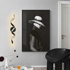 Applique murale à LED pour salle de bain, design spirale moderne, intensité variable
