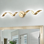 Applique murale à LED pour salle de bain, design spirale moderne, intensité variable