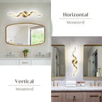 Applique murale à LED pour salle de bain, design spirale moderne, intensité variable