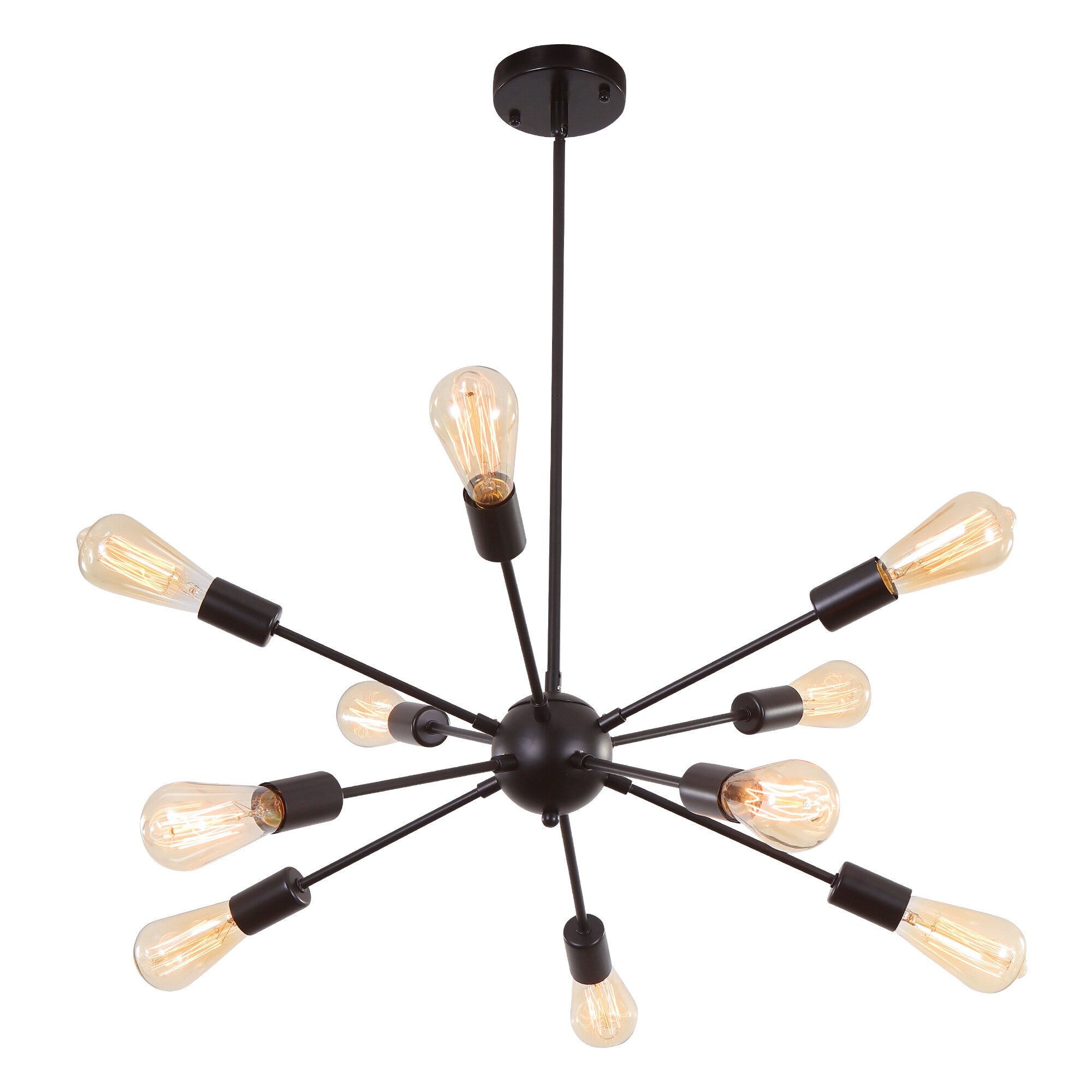 Lustre moderne Spoutnik à 10 lumières réglables pour cuisine, salle à manger, salon, chambre à coucher - N/A