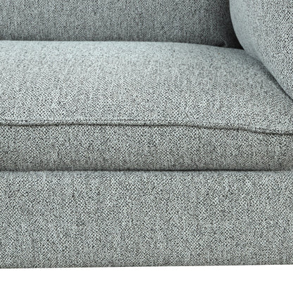 Canapé 3 places de style moderne en tissu de lin rembourré