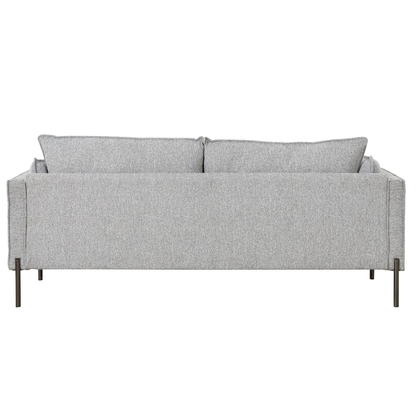 Canapé 3 places de style moderne en tissu de lin rembourré