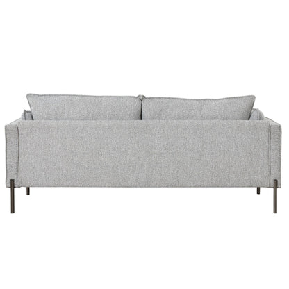 Canapé 3 places de style moderne en tissu de lin rembourré