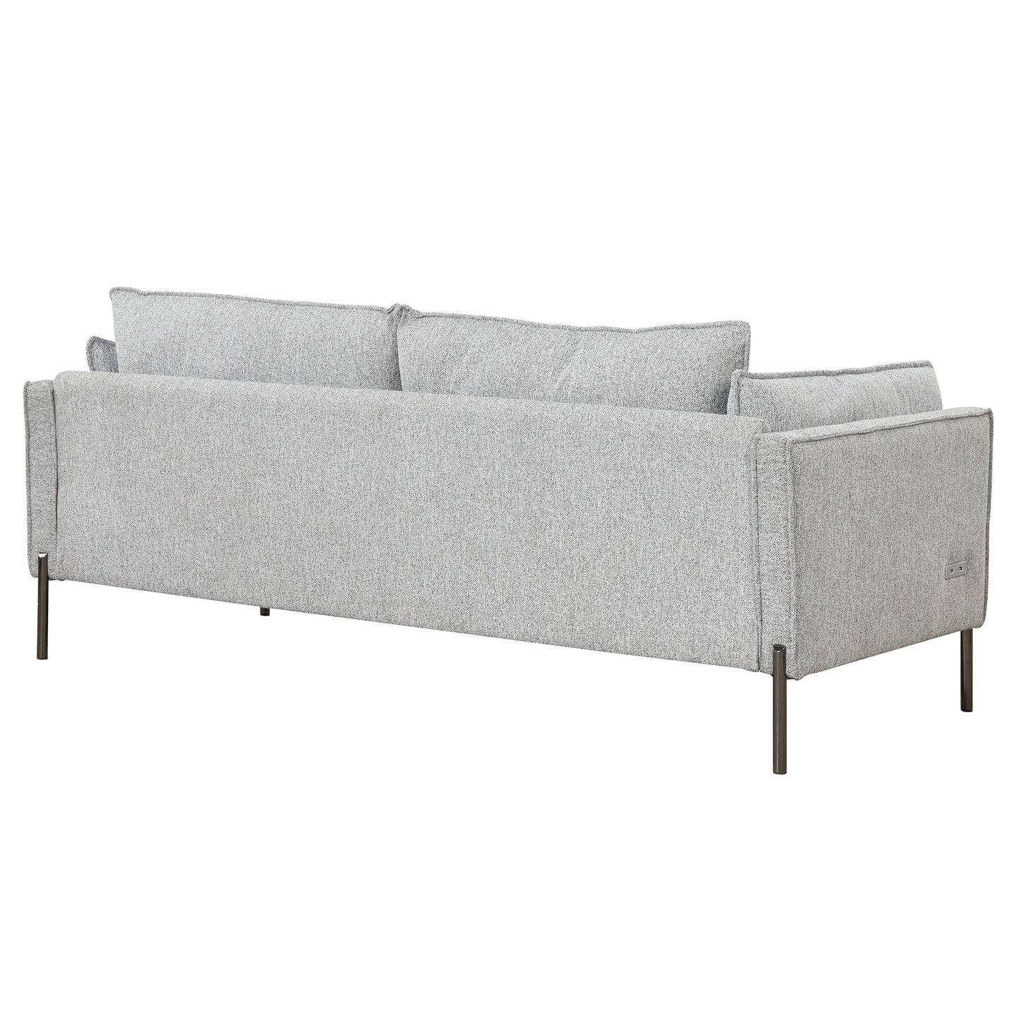 Canapé 3 places de style moderne en tissu de lin rembourré