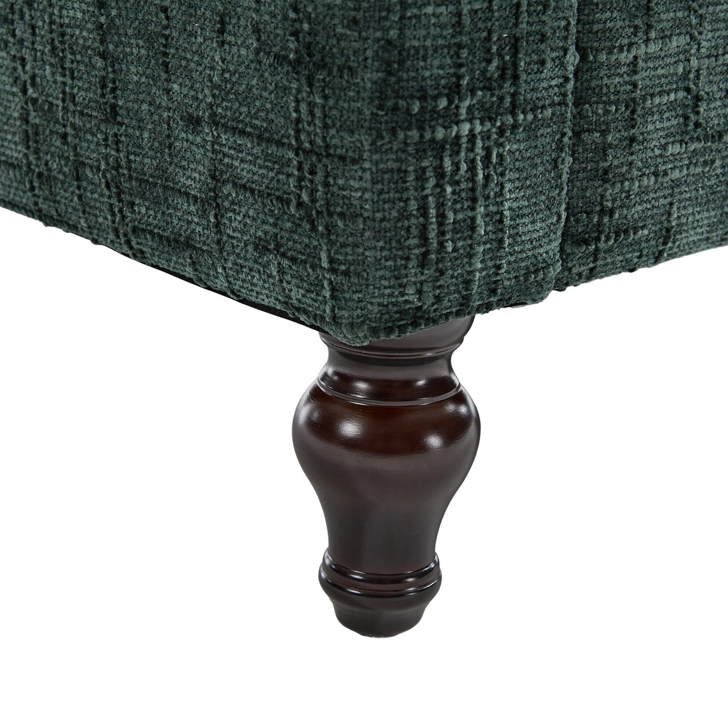 Canapé 2 places en chenille de style moderne avec pieds en bois, éclairage LED, port de chargement USB et sac de rangement, pour salon, chambre, bureau