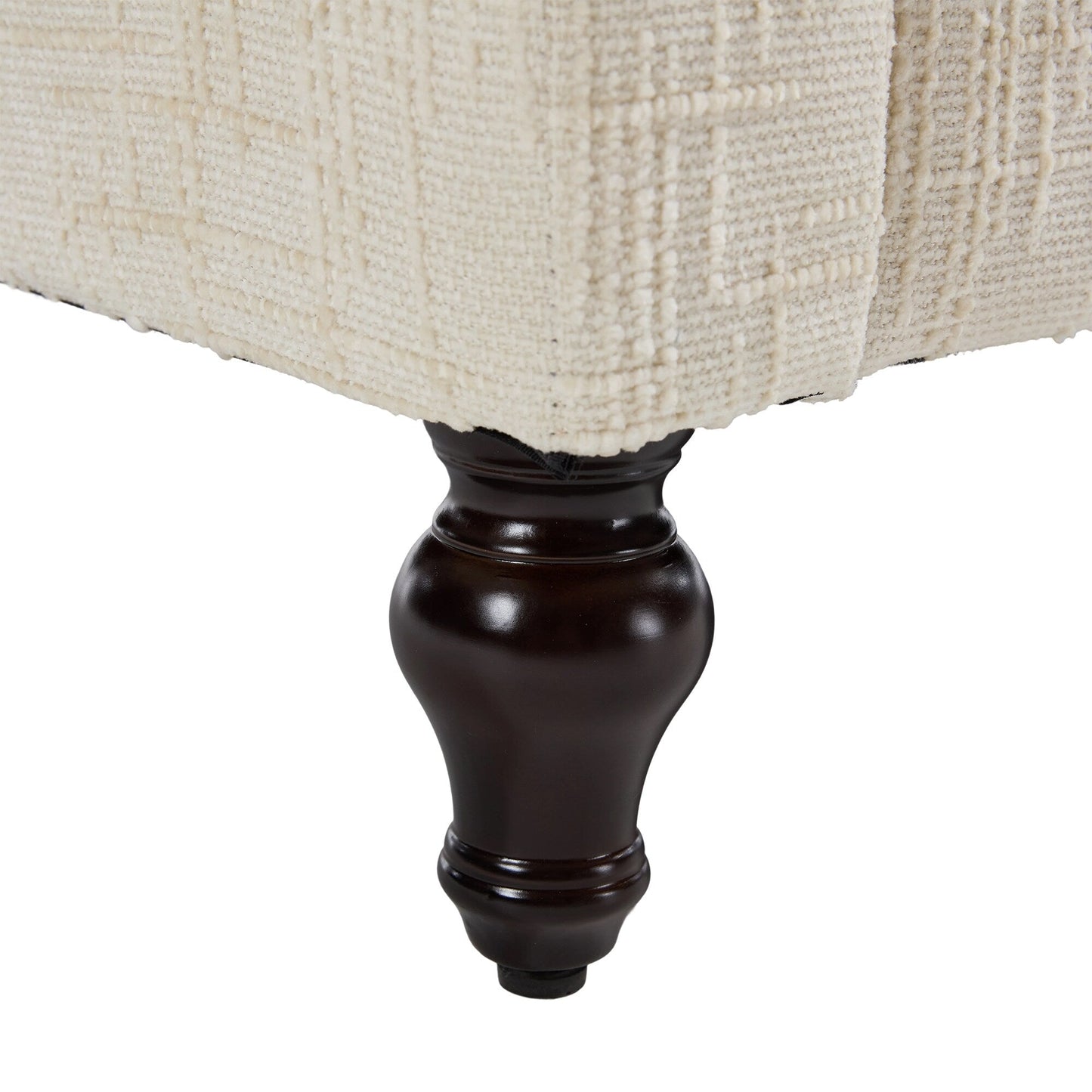 Canapé 2 places en chenille de style moderne avec pieds en bois, éclairage LED, port de chargement USB et sac de rangement, pour salon, chambre, bureau