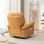 Canapé simple pivotant et inclinable manuel pour home cinéma moderne, réglable, avec repose-pieds et poche latérale