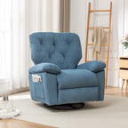 Canapé simple pivotant et inclinable manuel pour home cinéma moderne, réglable, avec repose-pieds et poche latérale
