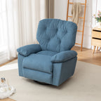 Canapé simple pivotant et inclinable manuel pour home cinéma moderne, réglable, avec repose-pieds et poche latérale