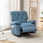 Canapé simple pivotant et inclinable manuel pour home cinéma moderne, réglable, avec repose-pieds et poche latérale
